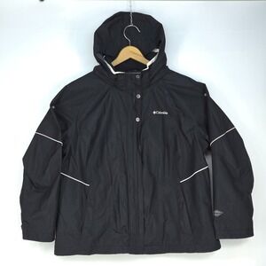Columbia Bugaboo 3-in-1 Interchange Jacket Women's 2X Black Liner Hooded‎ Cozy